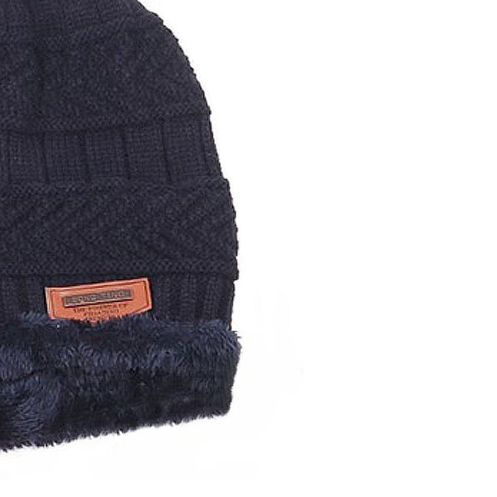 Diona J Women Navy Golf Fur Trim Ponytail Beanie Ski Hat Cap  Beanie tail